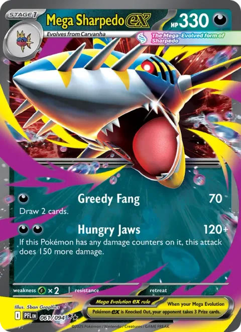 Mega Sharpedo ex [Greedy Fang | Hungry Jaws]