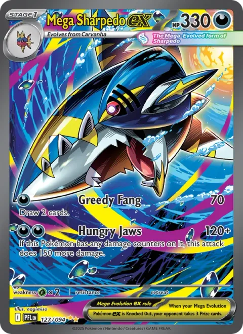 Mega Sharpedo ex [Greedy Fang | Hungry Jaws]