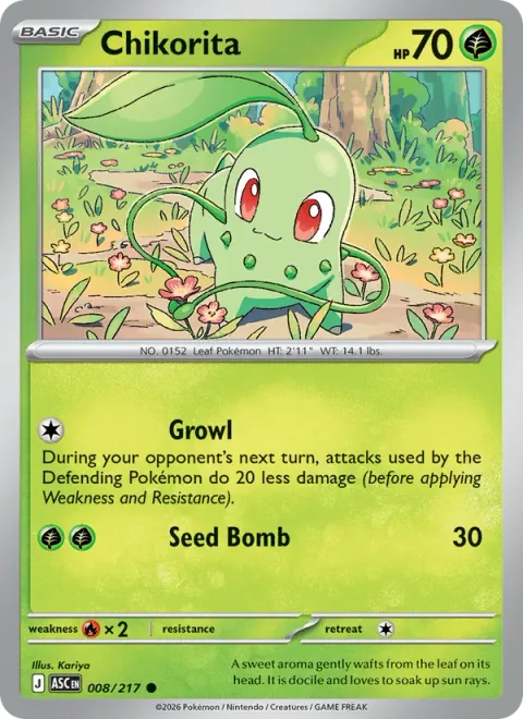 Chikorita [Growl | Seed Bomb]