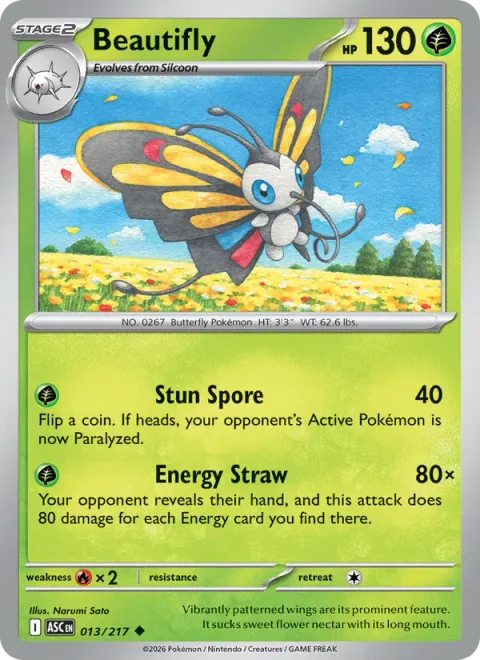 Beautifly [Stun Spore | Energy Straw]