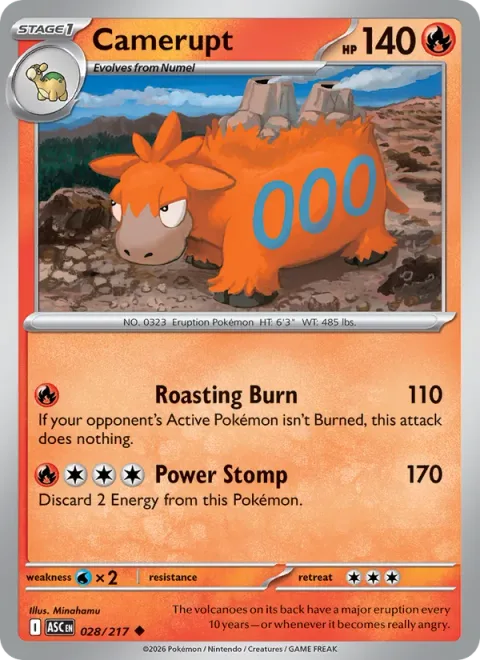 Camerupt [Roasting Burn | Power Stomp]