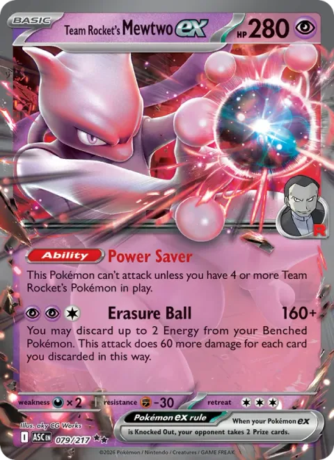 Team Rocket's Mewtwo ex [Power Saver | Erasure Ball]