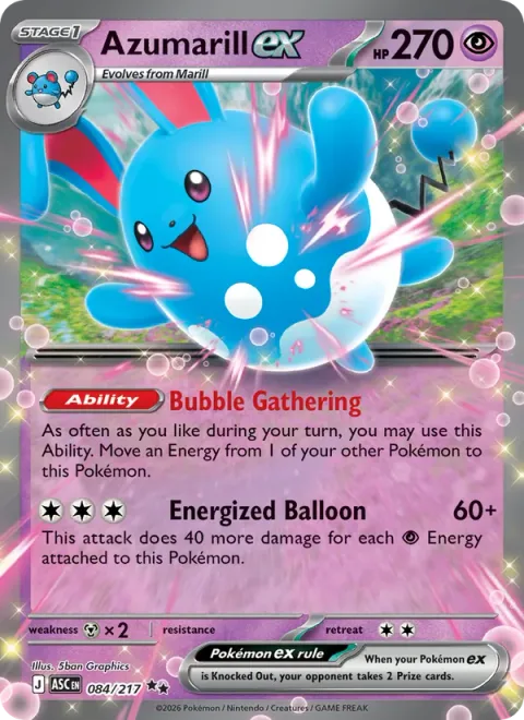 Azumarill ex [Bubble Gathering | Energized Balloon]