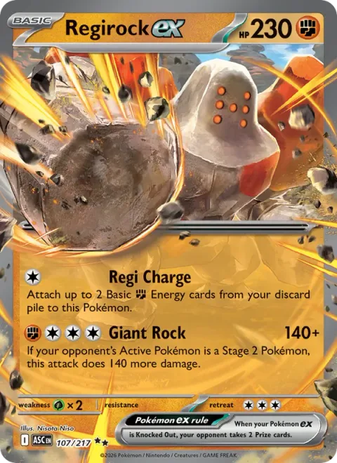 Regirock ex [Regi Charge | Giant Rock]