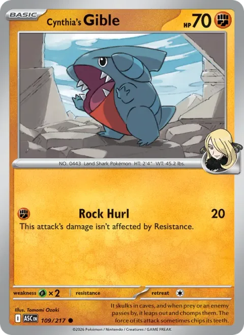Cynthia's Gible [Rock Hurl]