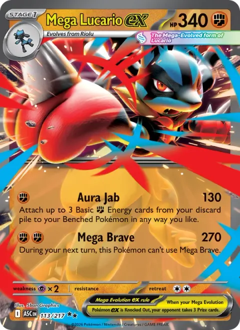 Mega Lucario ex [Aura Jab | Mega Brave]