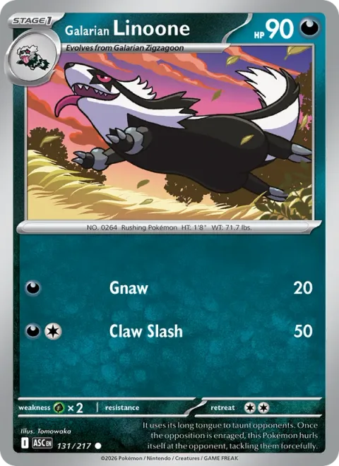 Galarian Linoone [Gnaw | Claw Slash]