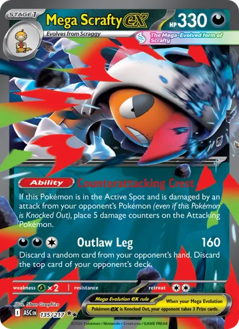 Mega Scrafty ex [Counterattacking Crest | Outlaw Leg]