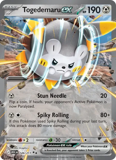 Togedemaru ex [Stun Needle | Spiky Rolling]