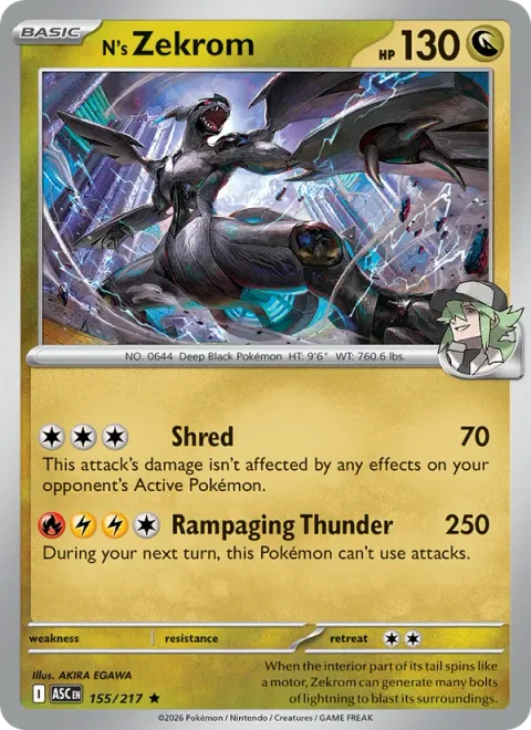 N's Zekrom [Shred | Rampaging Thunder]