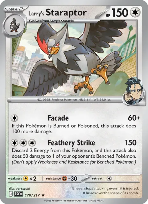Larry's Staraptor [Facade | Feathery Strike]