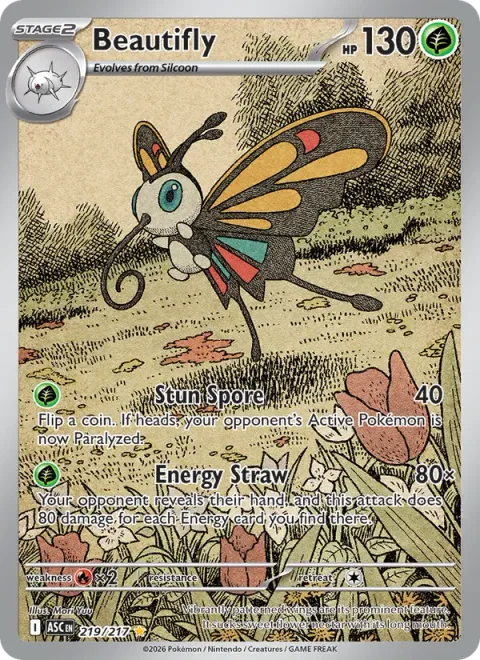Beautifly [Stun Spore | Energy Straw]