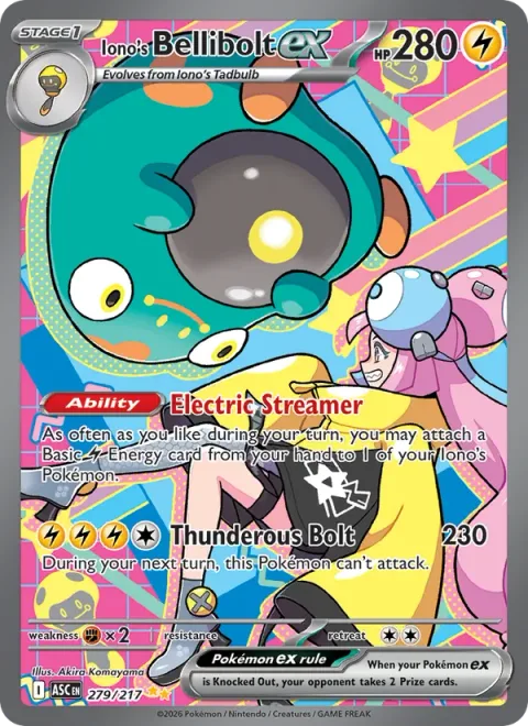 Iono's Bellibolt ex [Electric Streamer | Thunderous Bolt]