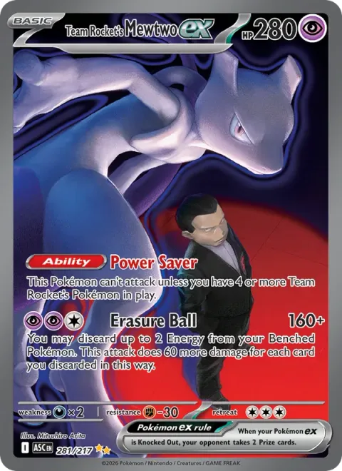 Team Rocket's Mewtwo ex [Power Saver | Erasure Ball]
