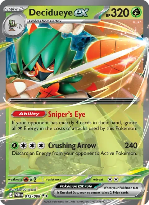 Decidueye ex [Sniper's Eye | Crushing Arrow]