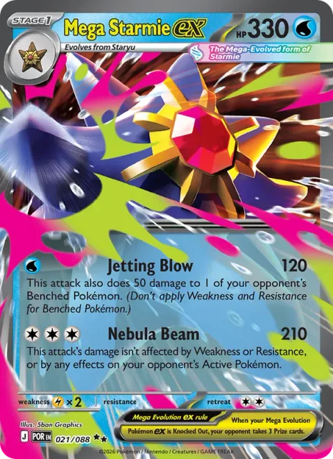 Mega Starmie ex [Jetting Blow | Nebula Beam]