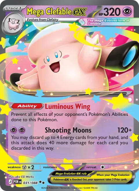 Mega Clefable ex [Luminous Wing | Shooting Moons]