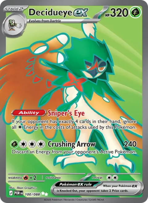 Decidueye ex [Sniper's Eye | Crushing Arrow]