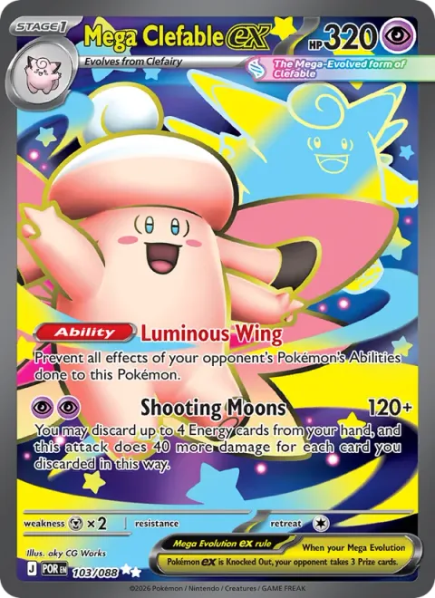 Mega Clefable ex [Luminous Wing | Shooting Moons]