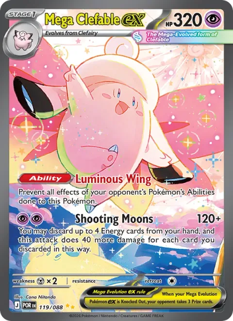 Mega Clefable ex [Luminous Wing | Shooting Moons]