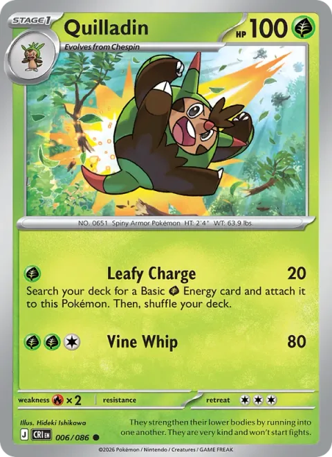 Quilladin [Leaf Charge | Vine Whip]