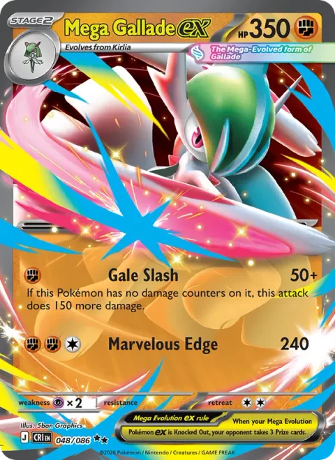 Mega Gallade ex [Gale Slash | Marvelous Edge]