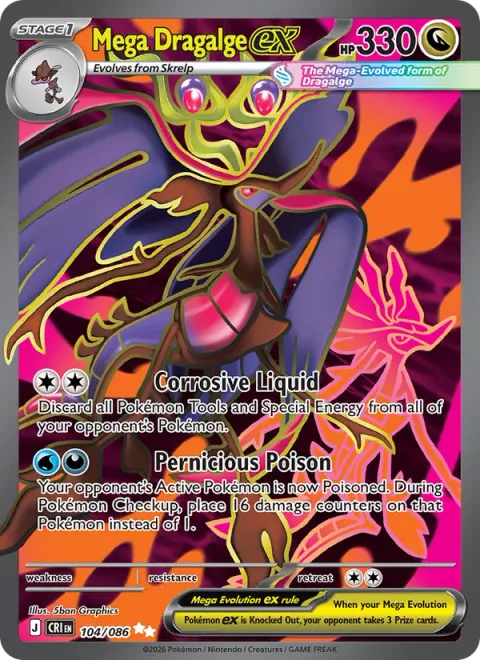 Mega Dragalge ex [Corrosive Liquid | Pernicious Poison]