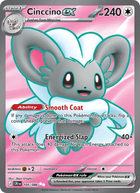 Cinccino ex [Smooth Coat | Energized Slap]