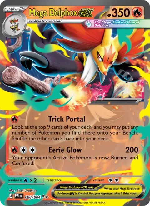 Mega Delphox ex [Trick Portal | Eerie Glow]