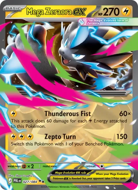 Mega Zeraora ex [Thunder Fist | Zepto Turn]