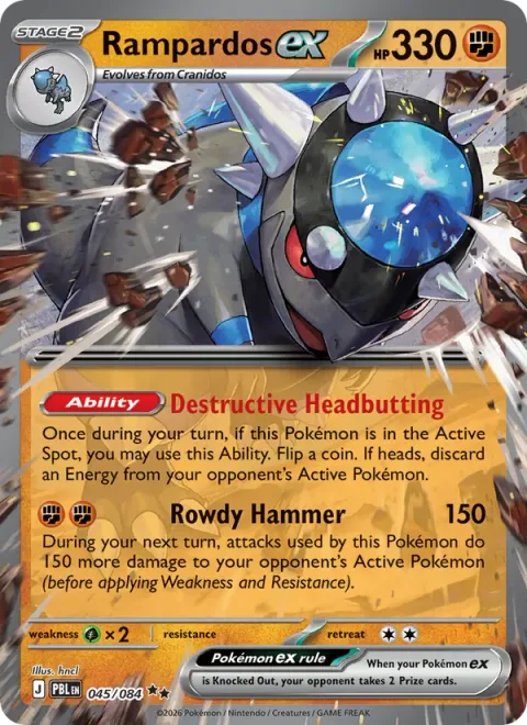 Rampardos ex [Destructive Headbutting | Rowdy Hammer]