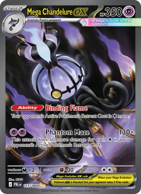 Mega Chandelure ex [Binding Flame | Phantom Maze]