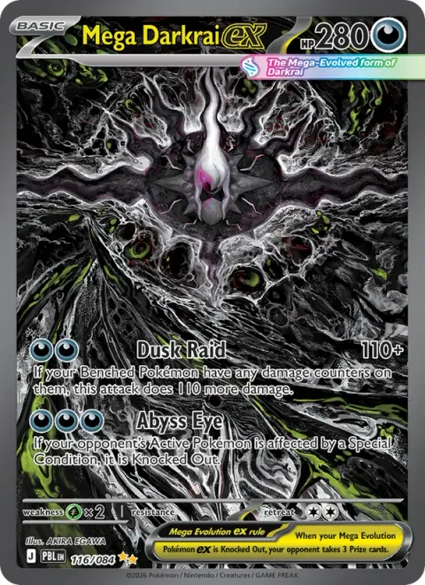 Mega Darkrai ex [Dusk Raid | Abyss Eye]