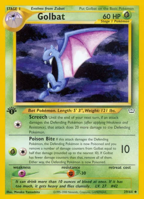 Golbat [Screech | Poison Bite]
