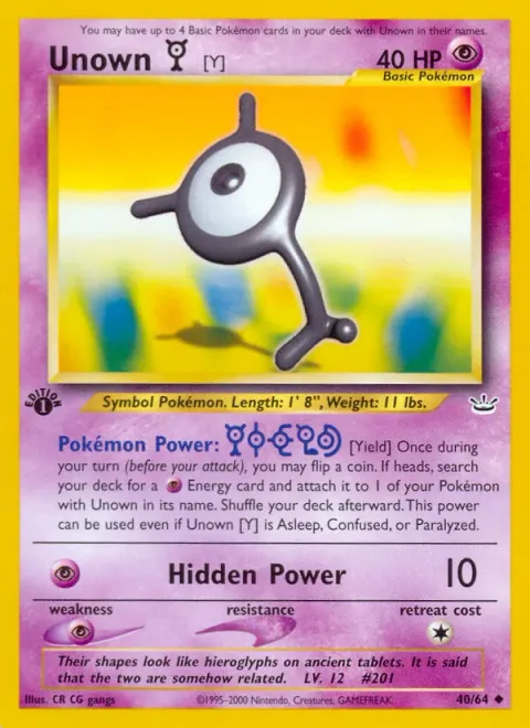 Unown [Y] [Yield | Hidden Power]