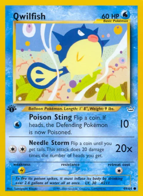 Qwilfish [Poison Sting | Needle Storm]