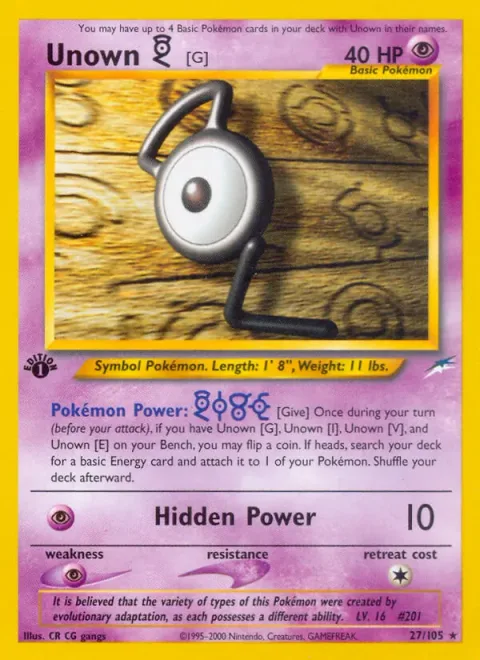 Unown [G] [Give | Hidden Power]