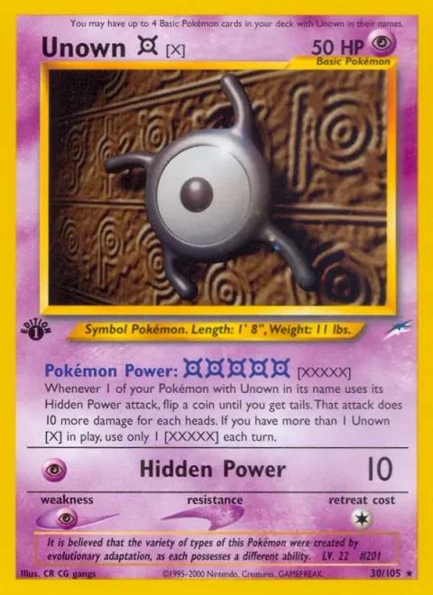 Unown [X] [XXXXX | Hidden Power]