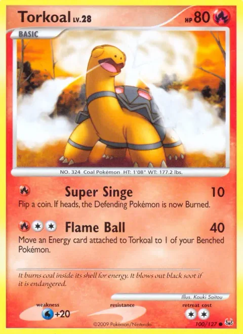 Torkoal Lv.28 [Super Singe | Flame Ball]