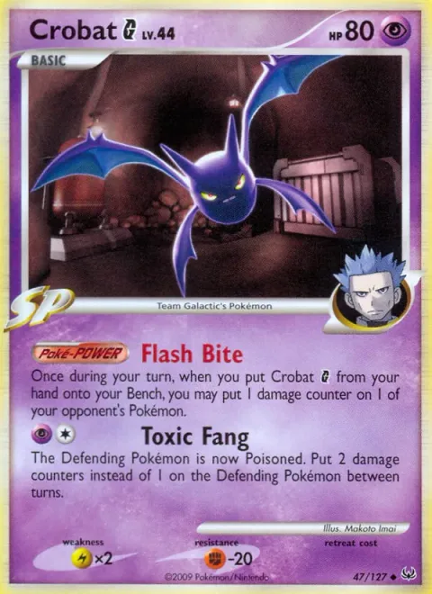 Crobat [G] Lv.44 [Flash Bite | Toxic Fang]