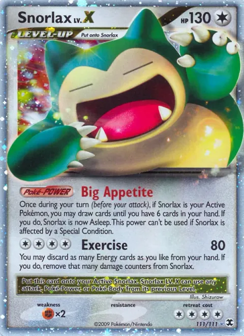 Snorlax LV.X [Big Appetite | Exercise]