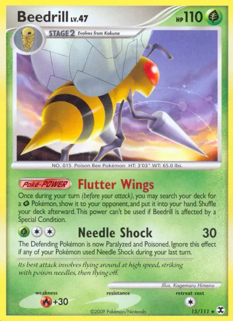 Beedrill Lv.47 [Flutter Wings | Needle Shock]