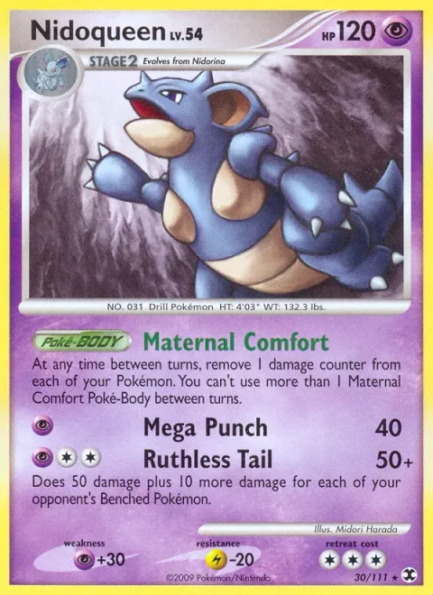 Nidoqueen Lv.54 [Maternal Comfort | Mega Punch | Ruthless Tail]