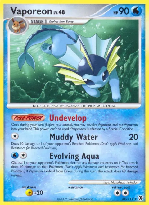 Vaporeon Lv.48 [Undevelop | Muddy Water | Evolving Aqua]