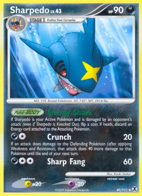 Sharpedo Lv.43 [Energy Shark | Crunch | Sharp Fang]