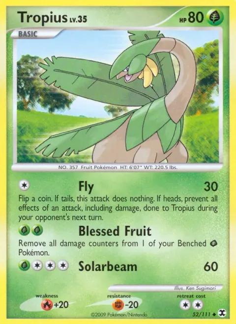 Tropius Lv.35 [Fly | Blessed Fruit | Solarbeam]