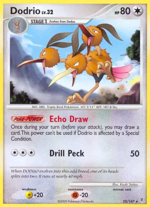 Dodrio Lv.32 [Echo Draw | Drill Peck]