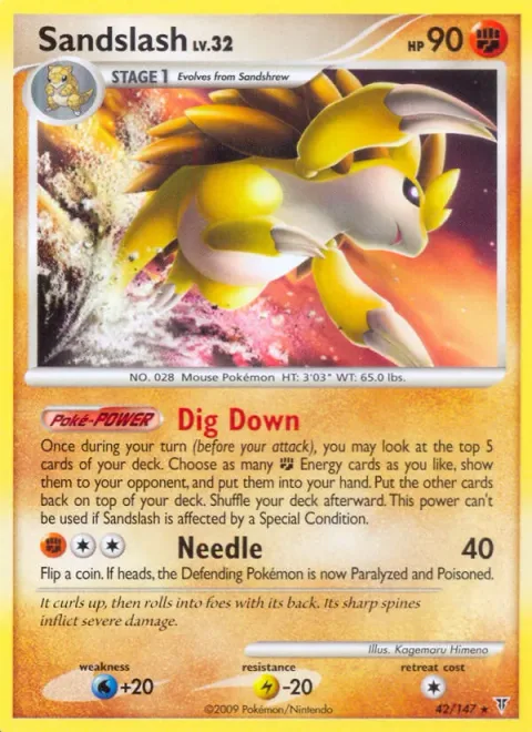 Sandslash Lv.32 [Dig Down | Needle]