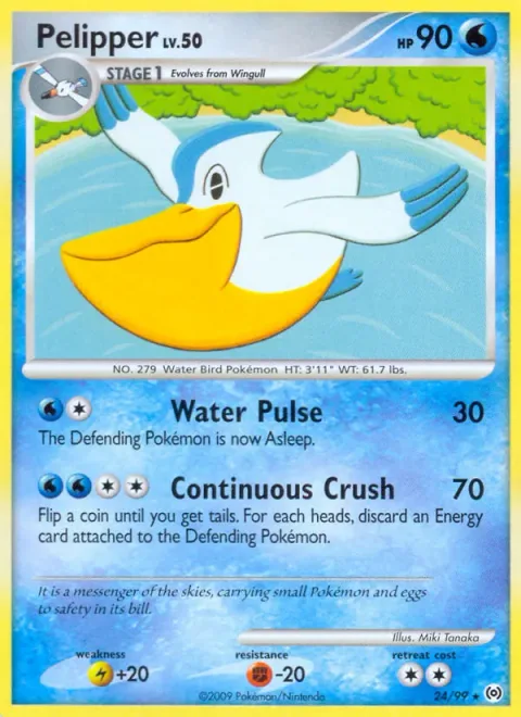 Pelipper Lv.50 [Water Pulse | Continuous Crush]