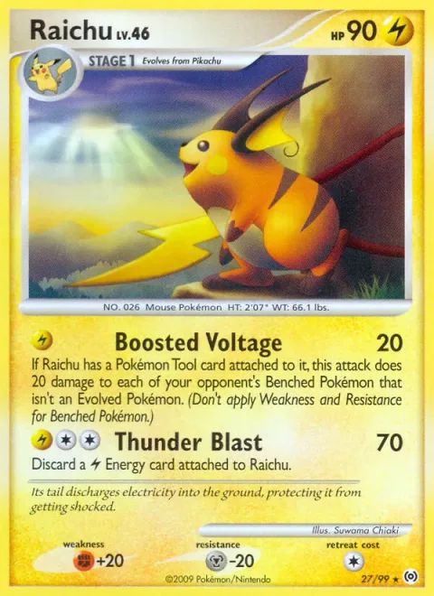 Raichu Lv.46 [Boosted Voltage | Thunder Blast]